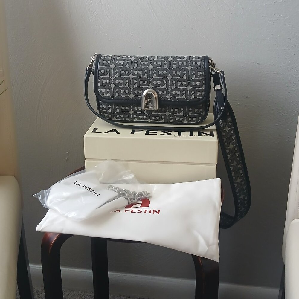 LA FESTIN black jacquard bag